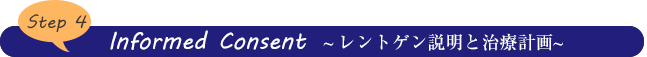 レントゲン説明と治療計画
